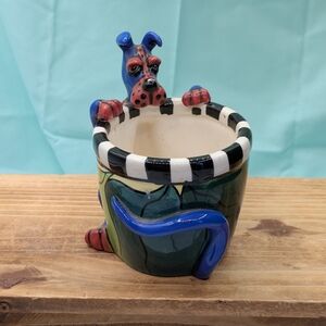 SWAK Lynda Corneille Multicolor Dog Vase Small